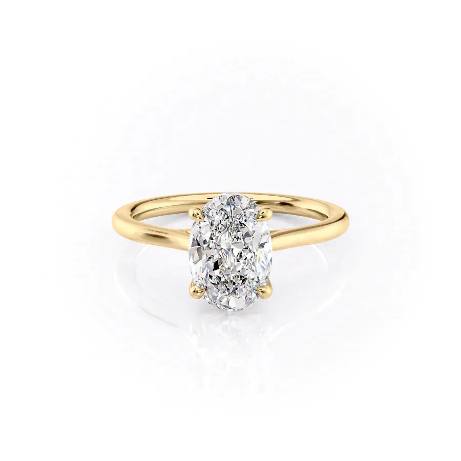 The Lexie Set With A 1 Carat Oval Lab Diamond