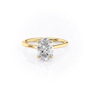 The Lexie Set With A 4 Carat Oval Moissanite