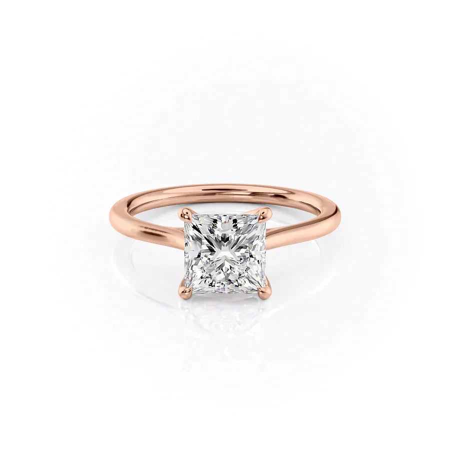 The Lexie Set With A 2 Carat Princess Lab Diamond