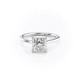 The Lexie Set With A 3 Carat Princess Lab Diamond