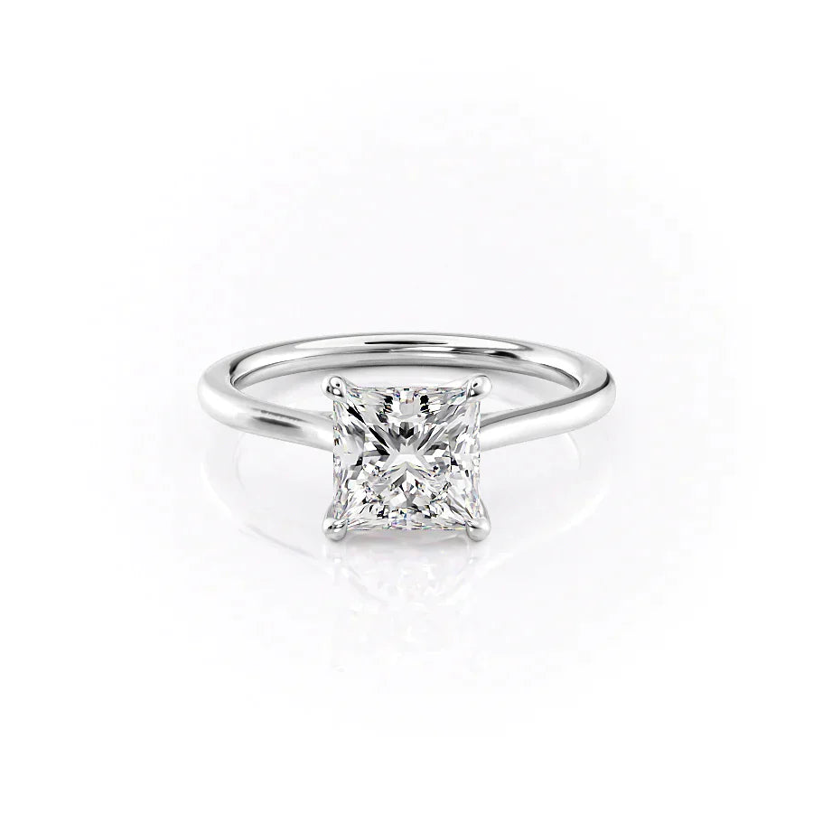 The Lexie Set With A 4 Carat Princess Moissanite