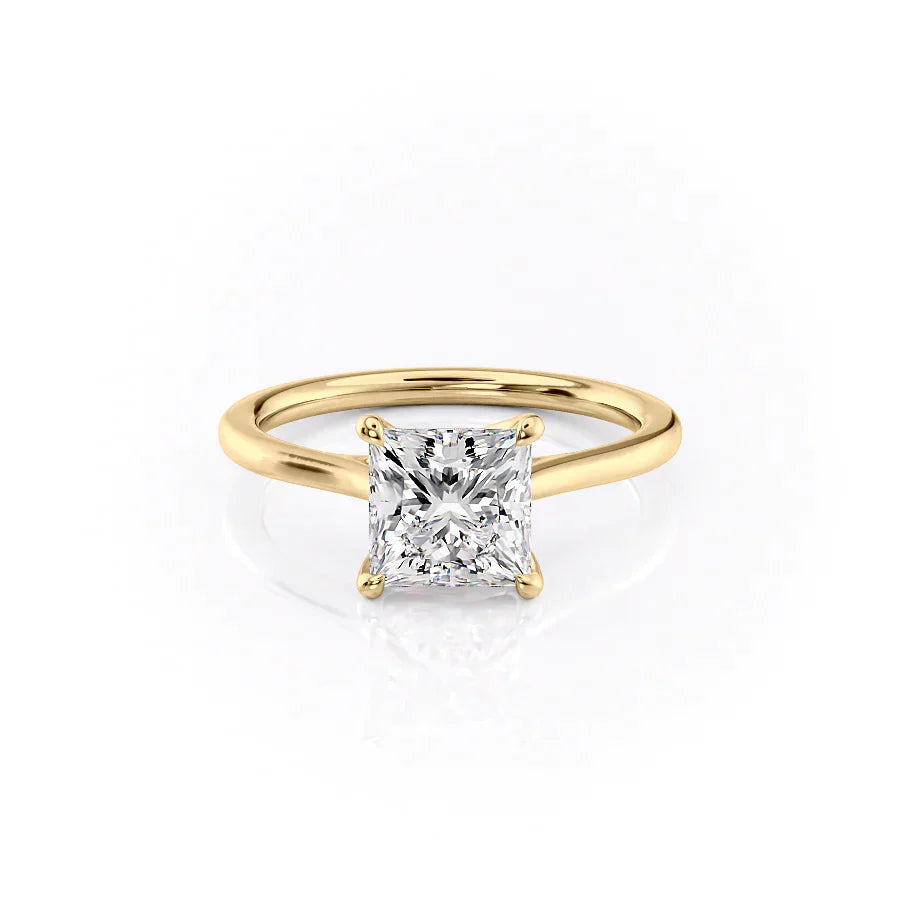 The Lexie Set With A 5 Carat Princess Moissanite