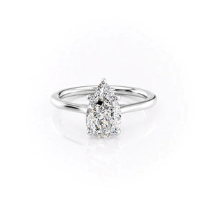 The Lexie Set With A 3 Carat Pear Moissanite