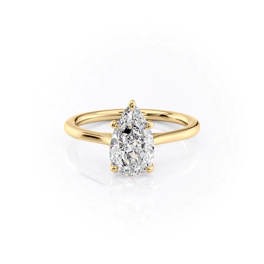 The Lexie Set With A 4 Carat Pear Moissanite