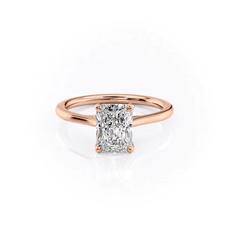 The Lexie Set With A 1.5 Carat Radiant Lab Diamond