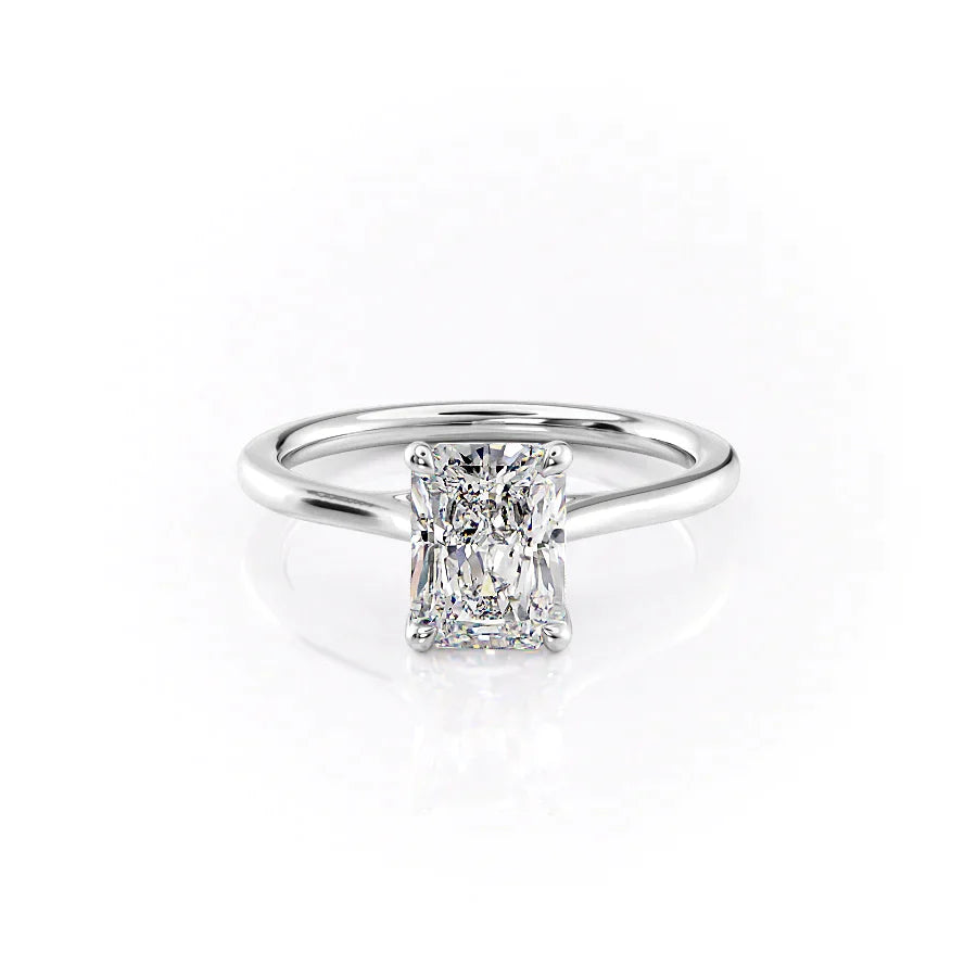 The Lexie Set With A 3 Carat Radiant Moissanite