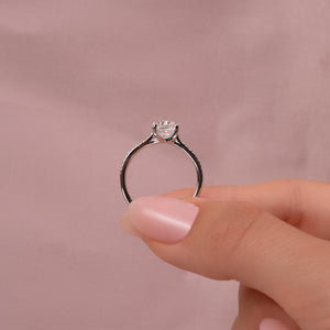 The Pave Lexie Set With A 2 Carat Elongated Cushion Lab Diamond