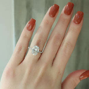 The Pave Lexie Set With A 2 Carat Oval Lab Diamond