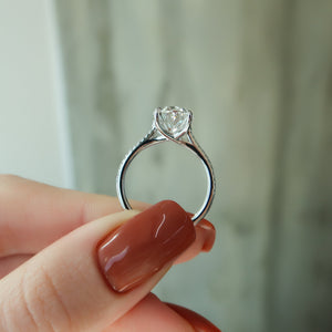 The Pave Lexie Set With A Oval Lab Diamond