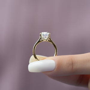 The Pave Lexie Set With A Oval Lab Diamond