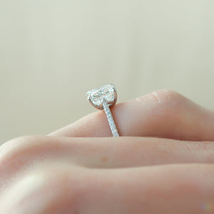 The Pave Lexie Set With A 3 Carat Princess Lab Diamond