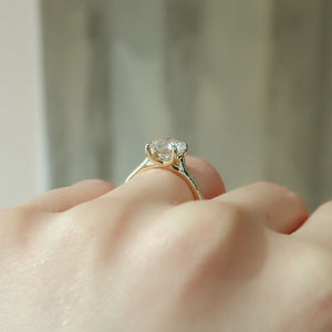 The Pave Lexie Set With A 3 Carat Round Lab Diamond