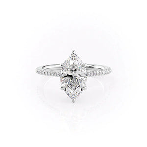 The Pave Lexie Set With A 2 Carat Marquise Lab Diamond