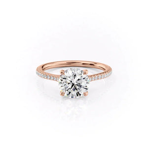 The Pave Lexie Set With A 1 Carat Round Moissanite