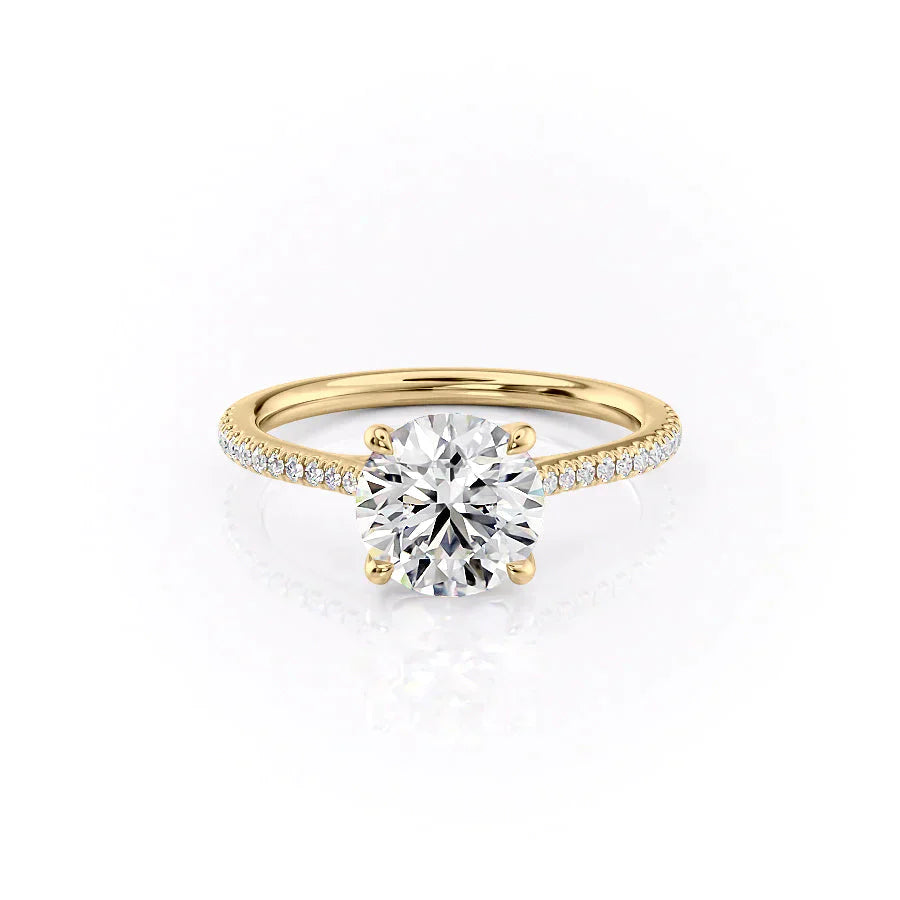 The Pave Lexie Set With A 1 Carat Round Moissanite