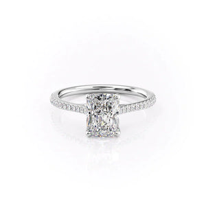 The Pave Lexie Set With A 1 Carat Radiant Lab Diamond