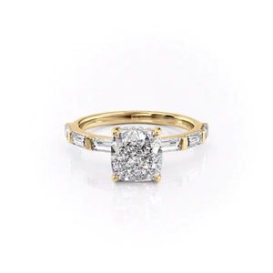The Hailey Set With A 1 Carat Cushion Lab Diamond