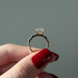 The Hailey Set With A 2 Carat Radiant Lab Diamond