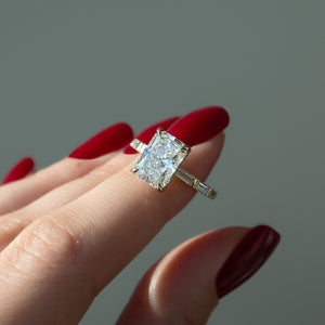 The Hailey Set With A Radiant Lab Diamond