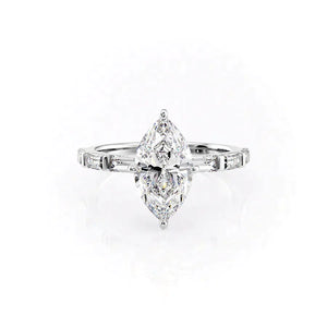 The Hailey Set With A Marquise Moissanite