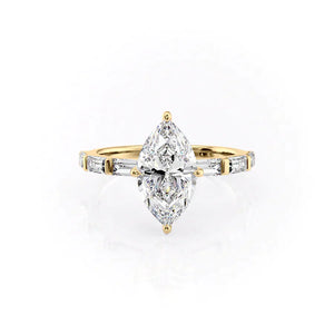 The Hailey Set With A Marquise Moissanite