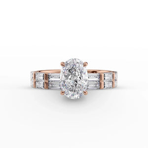 The Hailey Set With A Oval Lab Diamond