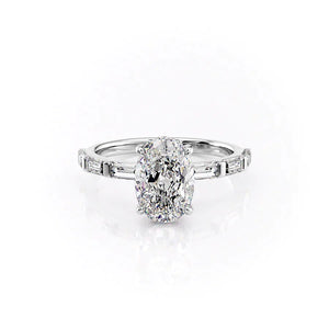 The Hailey Set With A 2 Carat Oval Lab Diamond