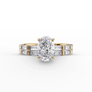 The Hailey Set With A 1 Carat Oval Lab Diamond