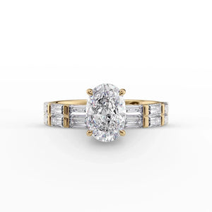 The Hailey Set With A 1 Carat Oval Lab Diamond
