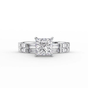 The Hailey Set With A 1 Carat Princess Lab Diamond