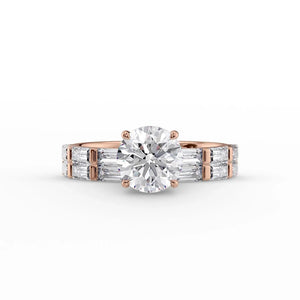 The Hailey Set With A 1.5 Carat Round Lab Diamond