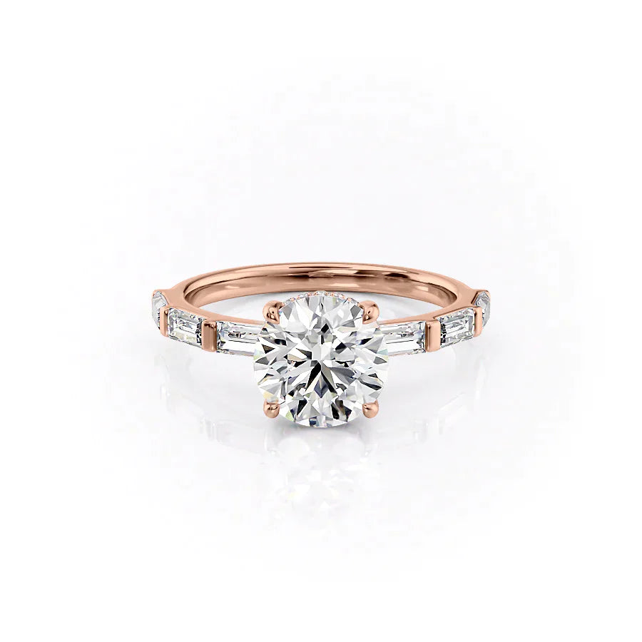 The Hailey Set With A 1.5 Carat Round Lab Diamond