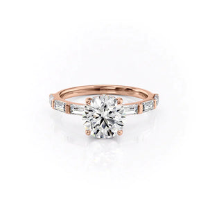 The Hailey Set With A 2 Carat Round Lab Diamond