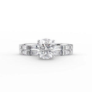 The Hailey Set With A 1 Carat Round Lab Diamond