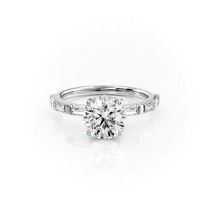 The Hailey Set With A 1 Carat Round Lab Diamond