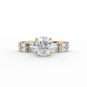 The Hailey Set With A 2.5 Carat Round Lab Diamond