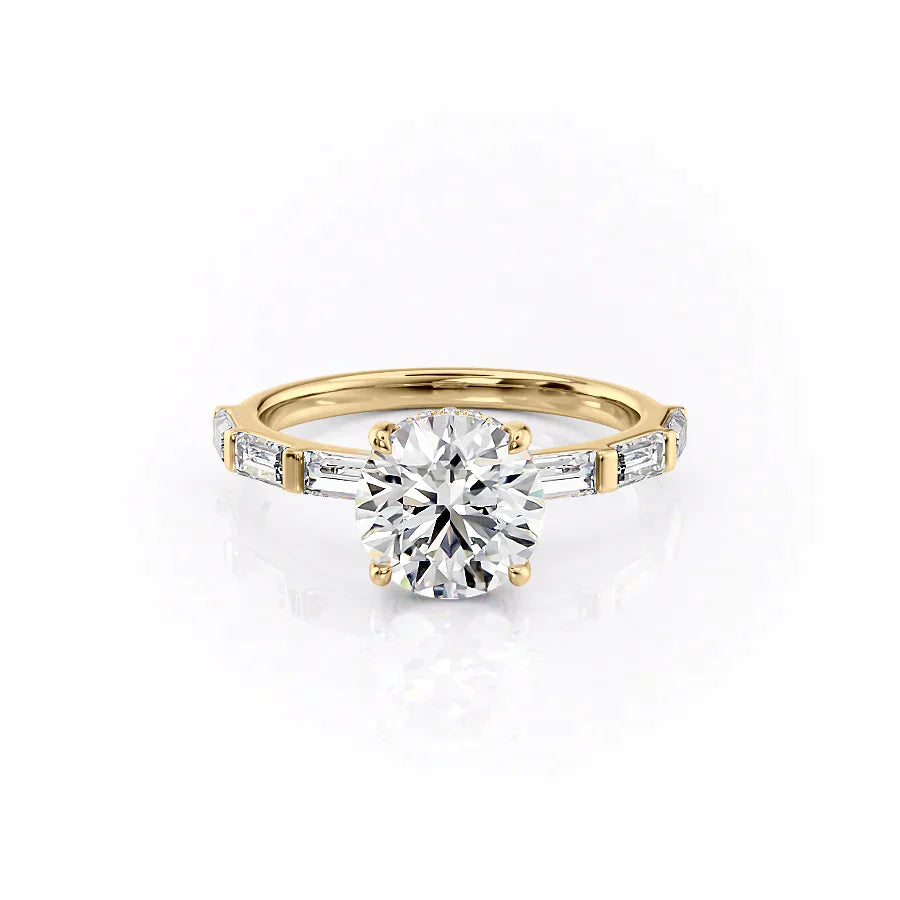 The Hailey Set With A 1 Carat Round Lab Diamond