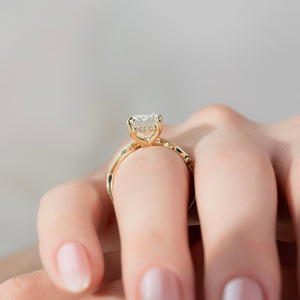 The Pave Twig Set With A 2.5 Carat Emerald Lab Diamond