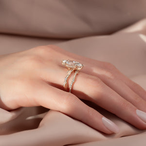 The Pave Twig Set With A 1.5 Carat Marquise Lab Diamond