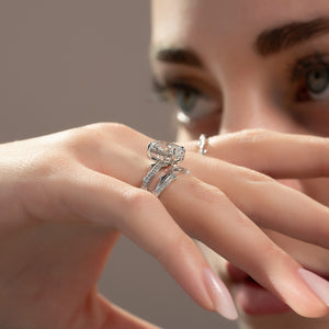 The Pave Twig Set With A 3 Carat Oval Lab Diamond