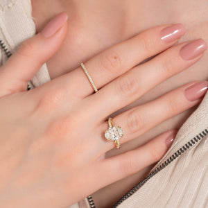The Pave Twig Set With A 1.5 Carat Oval Lab Diamond