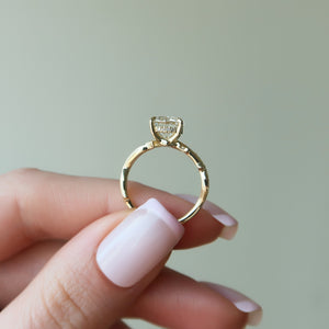 The Pave Twig Set With A Round Lab Diamond