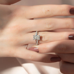 The Pave Twig Set With A Radiant Lab Diamond