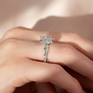 The Pave Twig Set With A Radiant Lab Diamond