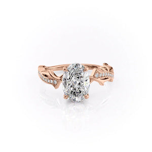 The Pave Twig Set With A 4 Carat Oval Moissanite