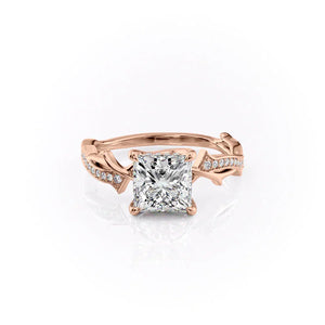 The Pave Twig Set With A 3 Carat Princess Lab Diamond