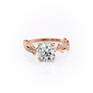 The Pave Twig Set With A 3 Carat Round Lab Diamond