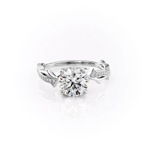 The Pave Twig Set With A 3 Carat Round Lab Diamond
