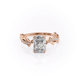 The Pave Twig Set With A 3 Carat Radiant Moissanite