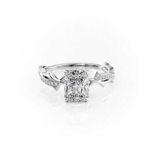 The Pave Twig Set With A 2 Carat Radiant Lab Diamond